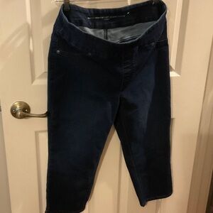 Chico's Dark Blue Cropped Jeans - Ankle Length